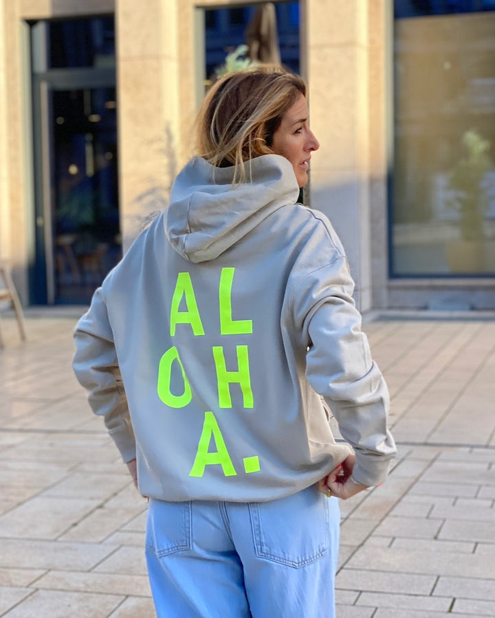 ALOHA Oversize Hoodie Sand