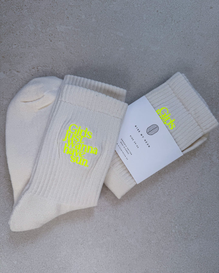 GIRLS JUST WANNA HAVE SUN STITCH Socken