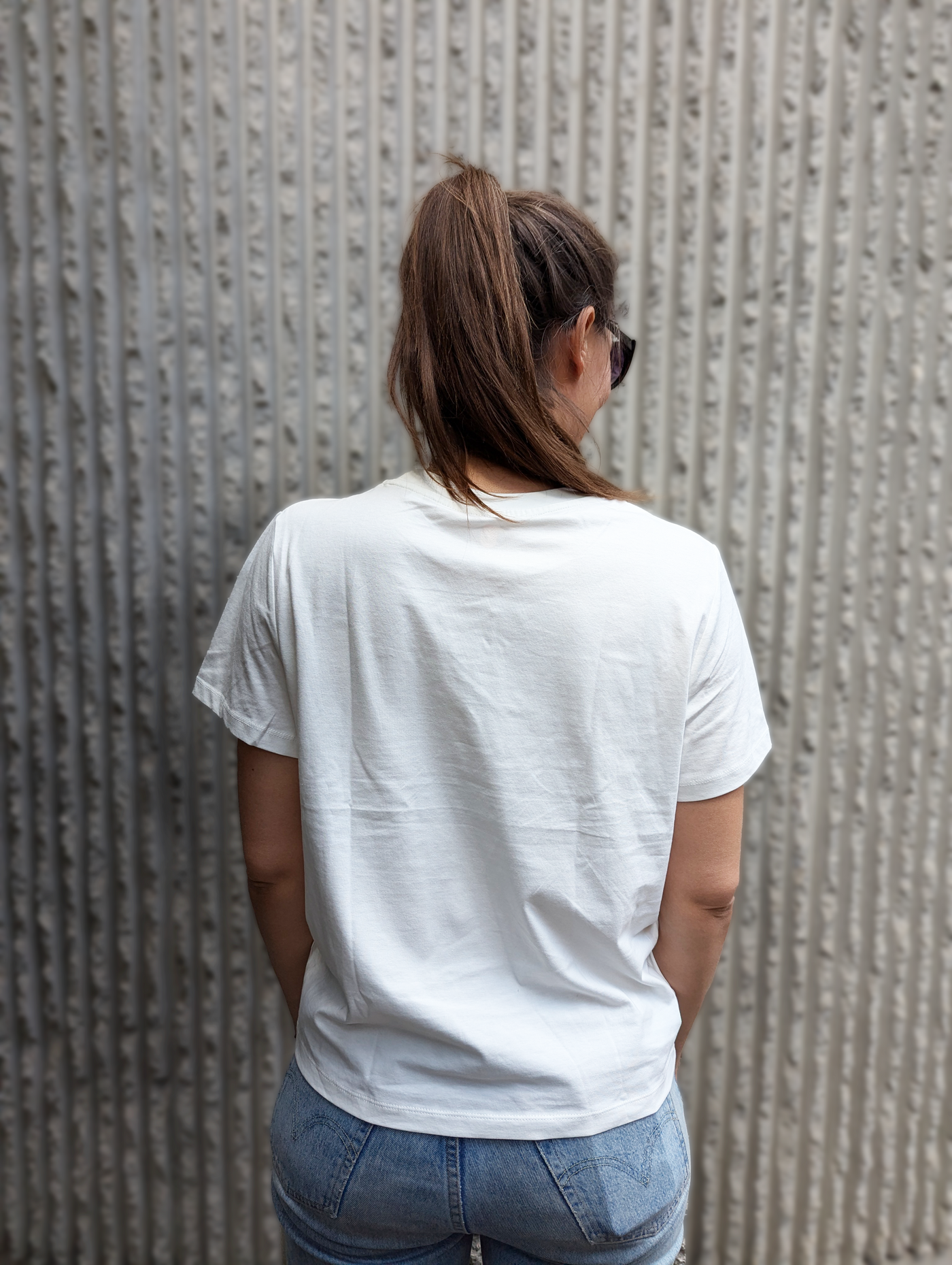 NEON SQUARE STITCH T-Shirt Off White