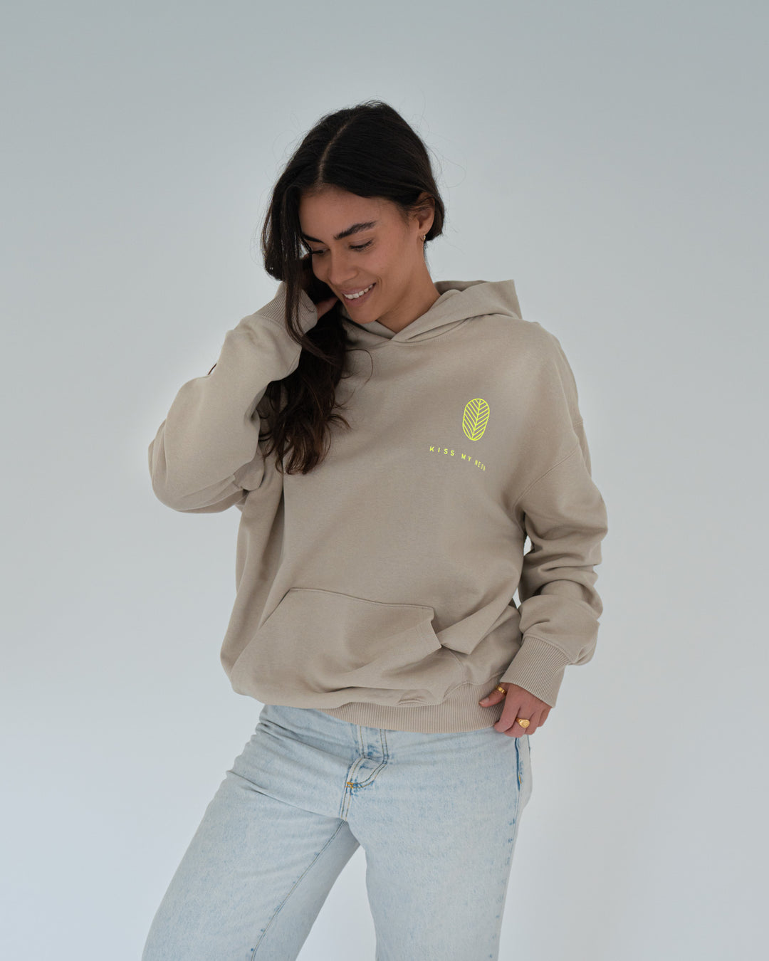 ALOHA Oversize Hoodie Sand