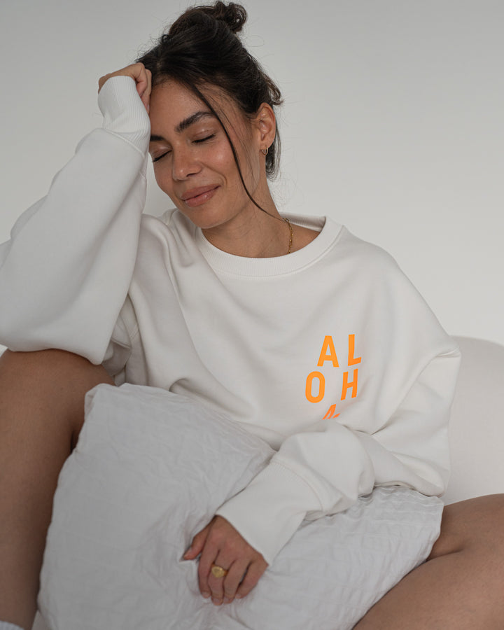 ALOHA Oversized Sweater Off White